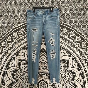 Ripped American eagle super stretch X jeans